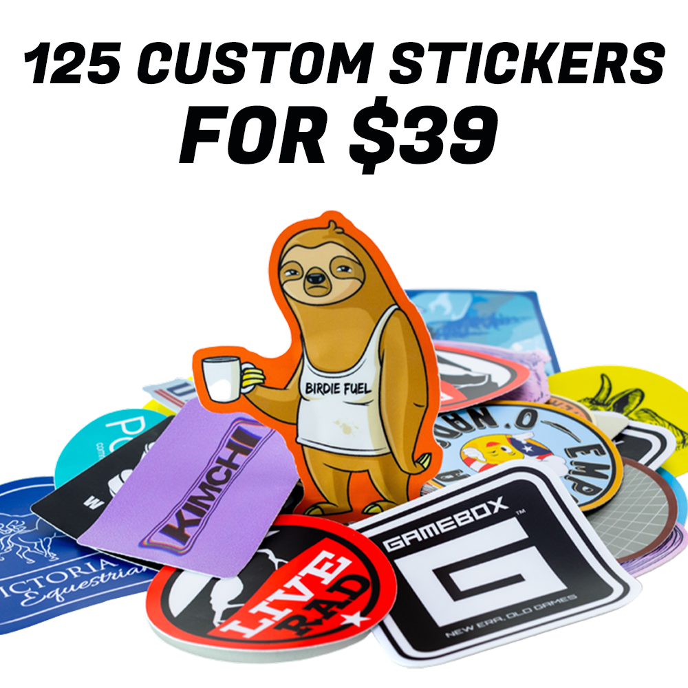 125 Custom Sticker Deal